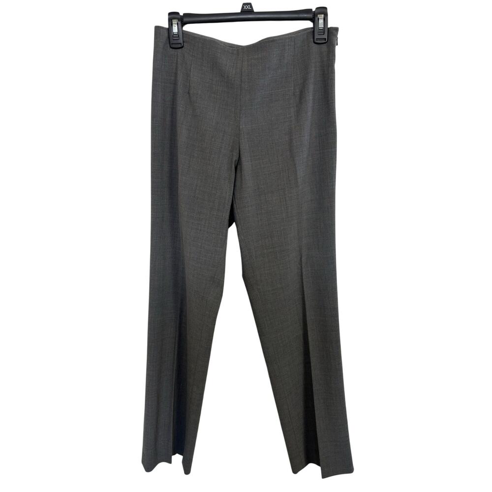 Vtg Y2K Gap Stretch Wool Blend Gray Straight Trousers 6 Dark Academia Office